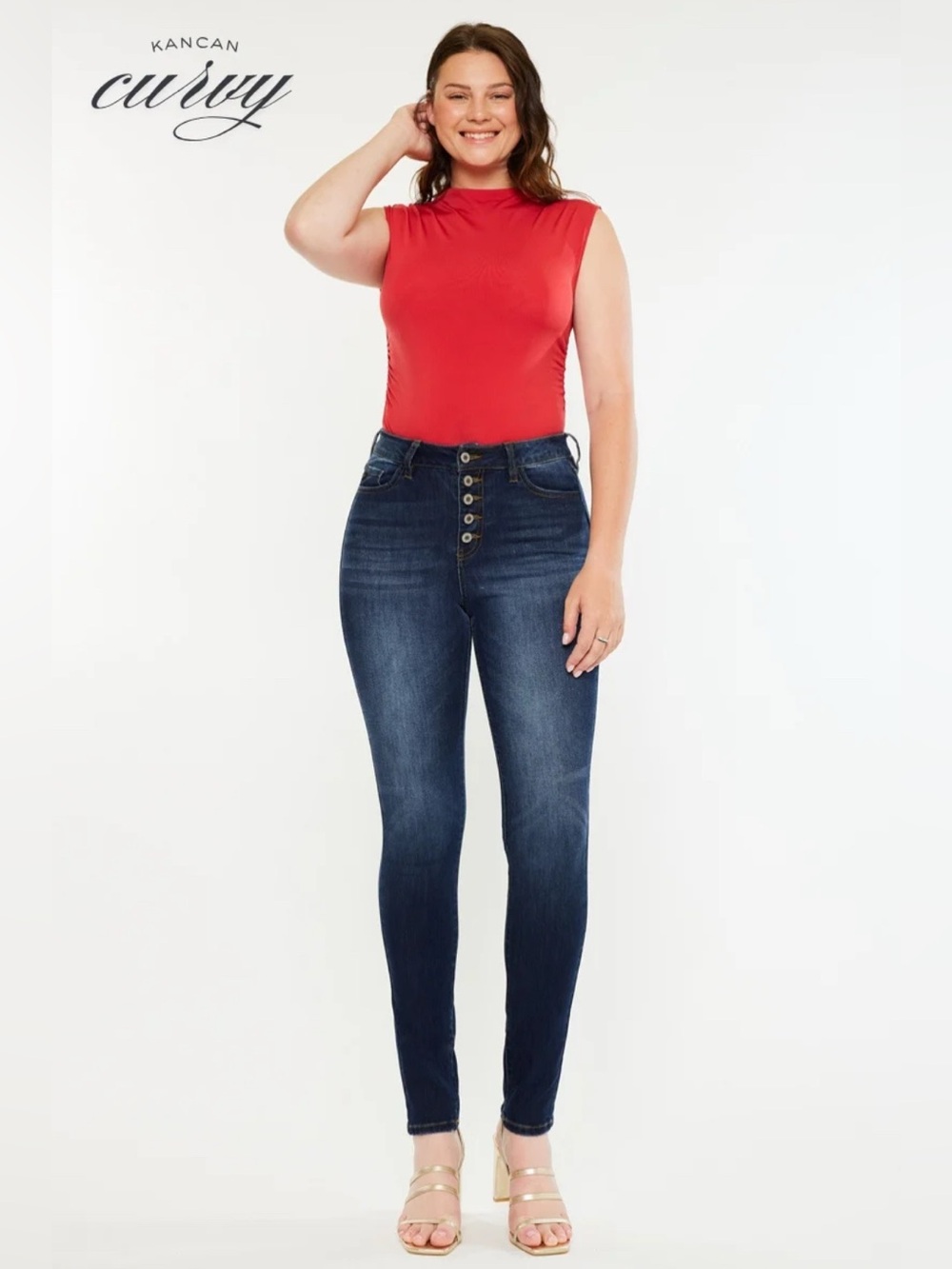 Kancan Curvy Candice High Rise Super Skinny Jeans
